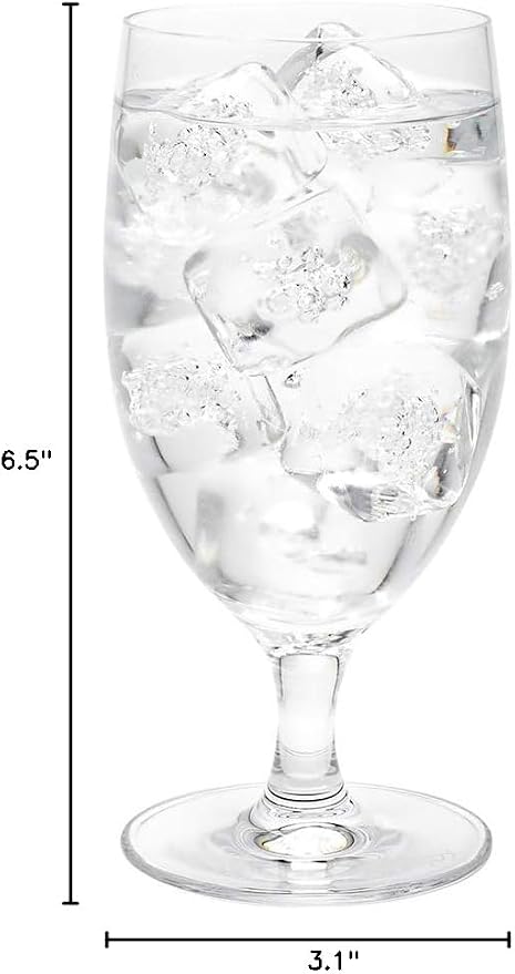 Restaurantware Voglia Nude 14 Ounce Water Goblets Set Of 6 Crystal Goblet Glasses - Laser-Cut Rim Fine-Blown Crystal Water Glasses For Weddings Anniversaries And Special Events Dishwasher-Safe