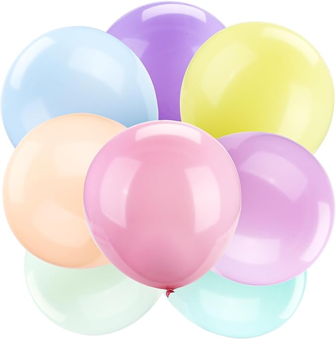LovesTown 12 PCS Pastel Large Balloons, 36 Inch Pastel Latex Giant Balloons for Wedding Bridal Shower Party Festival Decorations