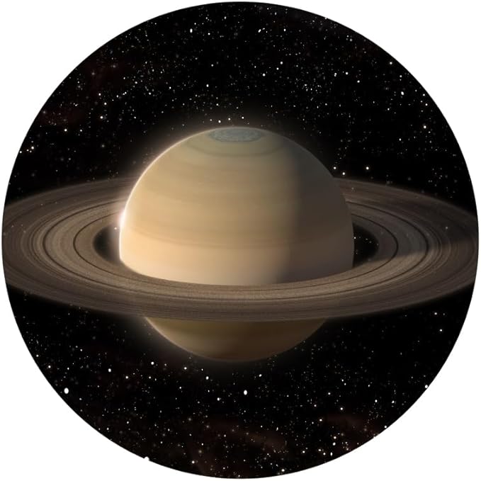 Diameter 5ft Saturn Planet Round Backdrop Cover Cosmic Galaxy Stars Circle Photography Background Outer Space Backgrounds for Kids Birthday Party Decor Baby Shower Photo Booth Props