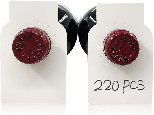 220 Count Disposable Double Sided Wine Bottle Tags, Paper Wine Cellar Labels for Wine Racks and Cellars,White Paper Wine Bottle Tags