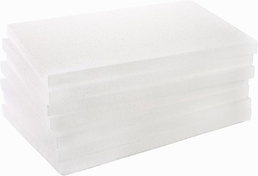 YOUEON 7 Pack Craft Foam Blocks, 17x11x1 Inch White Foam Rectangle Blocks, Polystyrene Sheets, EPS Boards for Arts and Crafts, Sculpting, Modeling, School, Home