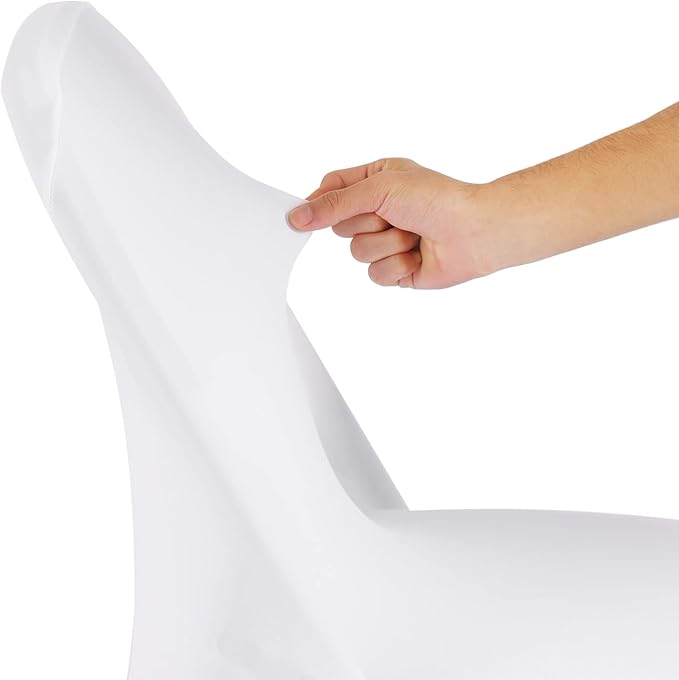 magalo 12 Pack White Spandex Folding Waterproof Chair Cover, Stretch Chair Cover Protector for Wedding, Party, Dining Banquet and Other Special Events