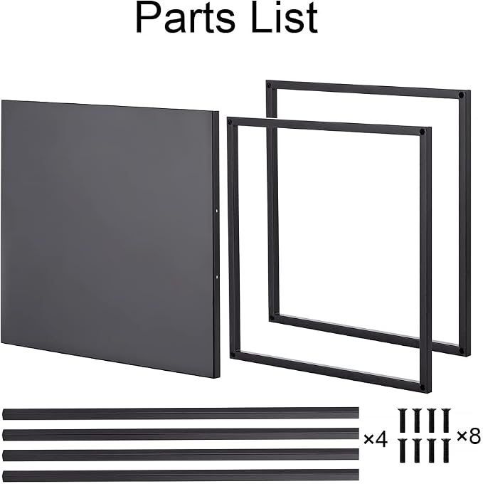 Black Tall Plant Stand: 15.8in, With Metal Panel, Packs of 10 | Columnar Cube Shape, Easy to Assembly, Flowers Cakes Drinks Display Table Centerpieces for Wedding Party Event