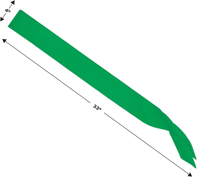 Satin Sash (green) Party Accessory (1 count) (1/Pkg) (Pack of 2)