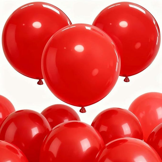 50 Pack Red Balloons 24 Inch Red Latex Party Balloon for Wedding, Birthday, Baby Shower and More