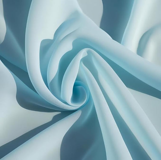 New Star Fabrics Chiffon Fabric, Continuous 60" Wide (30ft) Sheer Material, 100% Soft Polyester, Ideal for Wedding, Party, Event Decor, Draping, and Dresses (Baby Blue, 20 Yards)