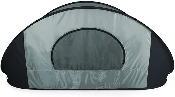 PICNIC TIME NCAA Georgia Tech Yellow Jackets Manta Portable Beach Tent, Pop Up Tent, Beach Sun Shelter Pop Up, (Gray with Black Accents)