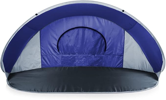 PICNIC TIME NCAA Georgia Tech Yellow Jackets Manta Portable Beach Tent, Pop Up Tent, Beach Sun Shelter Pop Up, (Gray with Black Accents)