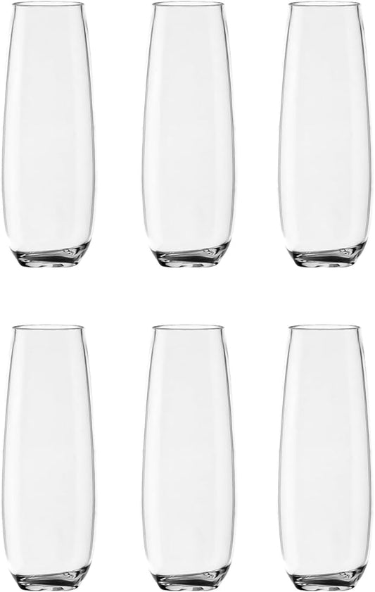 TarHong Montana Stemless Flute Glass, 10 oz., Premium Acrylic Drinkware, Set of 6
