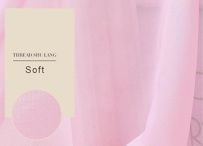 YYCRAFT Chiffon Fabric by The Yard 59" Wide 10 Yards, Baby Pink