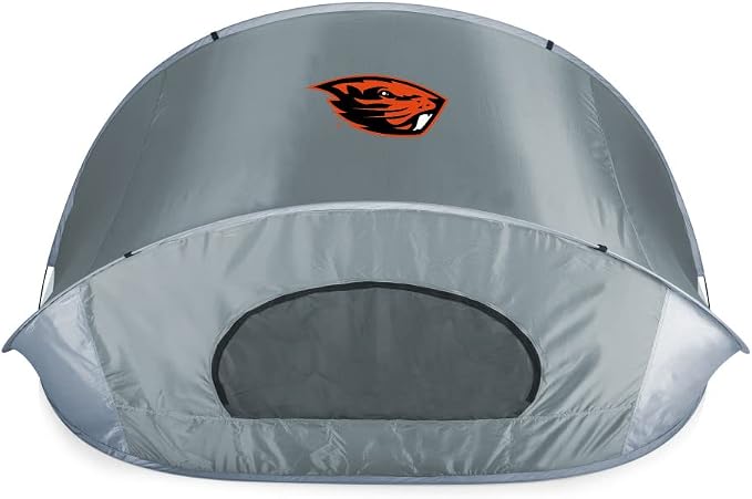 PICNIC TIME NCAA Georgia Tech Yellow Jackets Manta Portable Beach Tent, Pop Up Tent, Beach Sun Shelter Pop Up, (Gray with Black Accents)