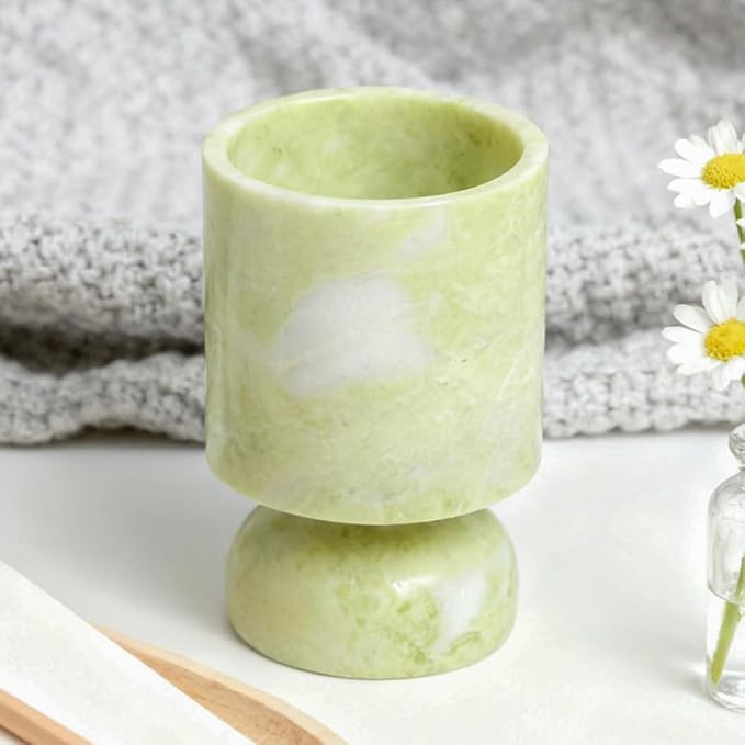 Vintage Marble Pillar Candle Holder, Natural Marble Candlestick Holder, French Centerpieces for Table, Elegant Marble Home Decor for Anniversary Weddings Valentine's Day