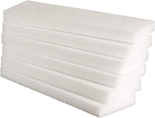 Hygloss Products Foam Blocks - Craft Foam (XPS) for Projects, Arts, & Crafts, 4" x 12" x 1", White, 6 Pieces