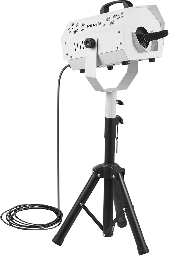 VEVOR Snow Machine, 1500W Snow Maker Machine with Height Adjustable Stand and Wireless Remote Control, High Output Portable Snowmaking Machines for Outdoor Christmas Parties Wedding Stage Effect