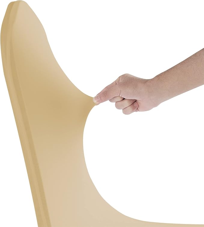 SuperO Waterproof Spandex Chair Cover 25PCS, Stretch Dining Chair Covers, Polyester Outdoor Chair Covers, Protector Stretch Chair Cover for Party Universal, Banquet, Wedding Event, Hotel(Champagne)