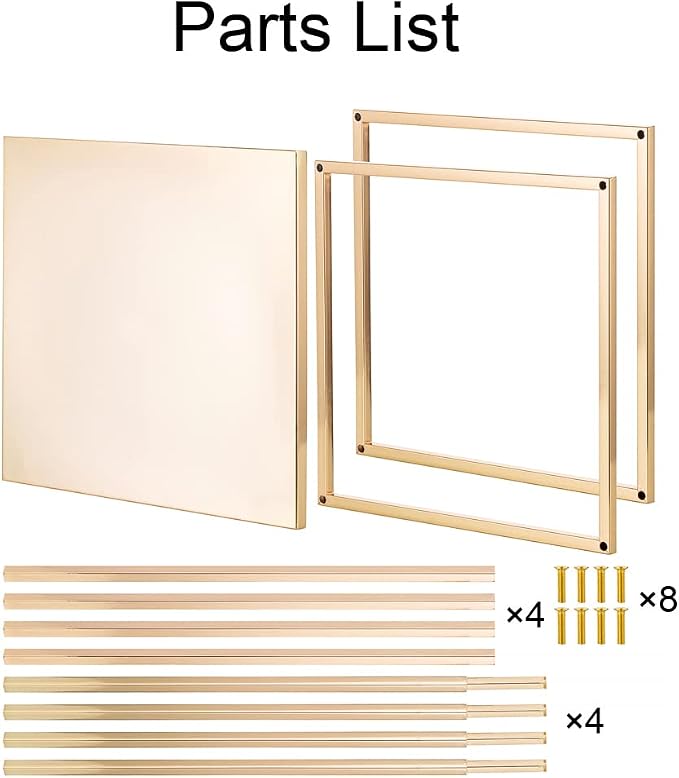 Gold Tall Stand for Wedding: 39.4in, With Metal Panel, Packs of 2 | Columnar Cube Shape, Easy to Assembly, Flowers Cakes Drinks Display Table Centerpieces for Wedding Party Event