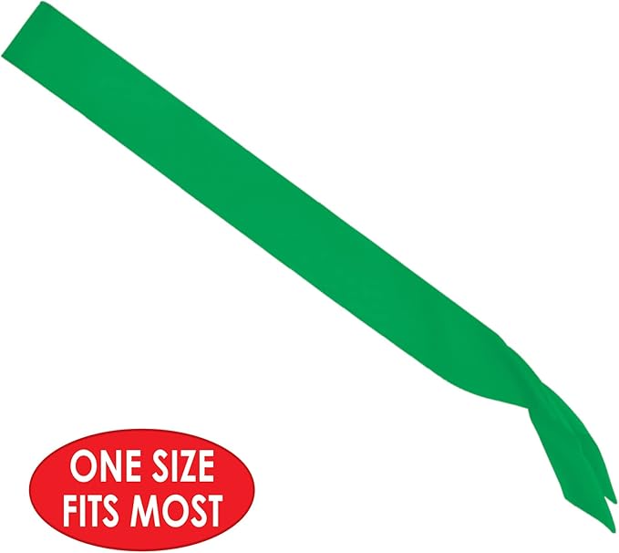 Satin Sash (green) Party Accessory (1 count) (1/Pkg) (Pack of 2)