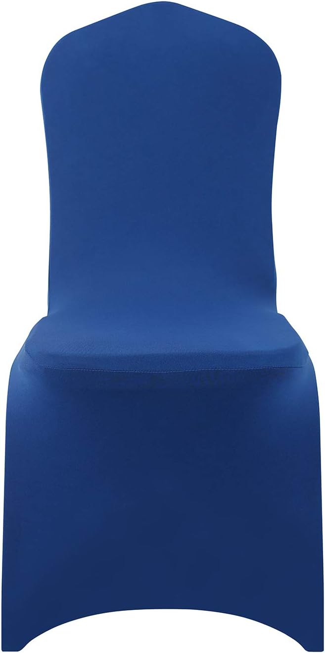Peomeise 6pcs Stretch Spandex Chair Cover for Wedding Party Dining Banquet Event (Royal Blue, 6)