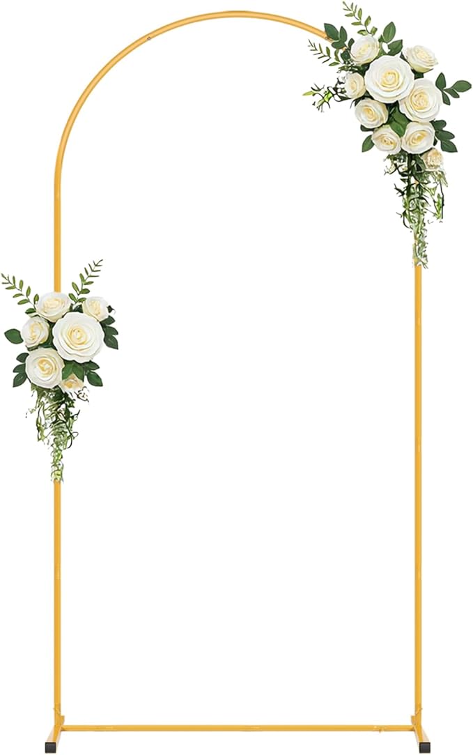 6.6FT Arch Backdrop Stand,Wedding Arch Backdrop Stand,Balloon Arch Stand Metal Frame for Birthday Wedding Baby Shower Party Garland Ceremony Decor