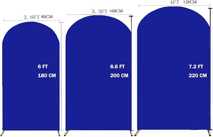 6.6 FT Royal Blue Spandex Arch Backdrop Cover for Wedding Party Celebration Proposal Birthday Decor