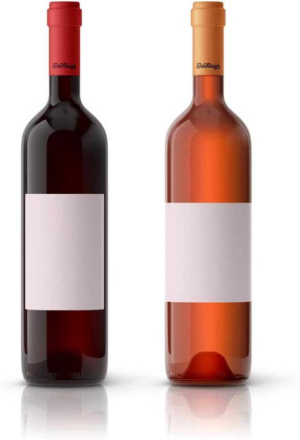 40 Large Wine Bottle Kraft Printable Labels, 4x5 inches, fits Classic Bordeaux, Burgundy, and Champagne Bottles (Pastel Pink (Laser or Inkjet))