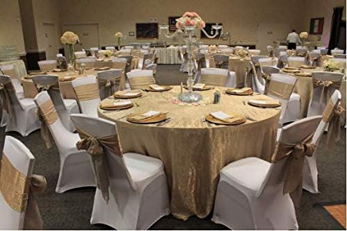 Obstal 10 PCS Satin Chair Sashes Bows for Wedding Reception- Universal Chair Cover Back Tie Supplies for Banquet, Party, Hotel Event Decorations