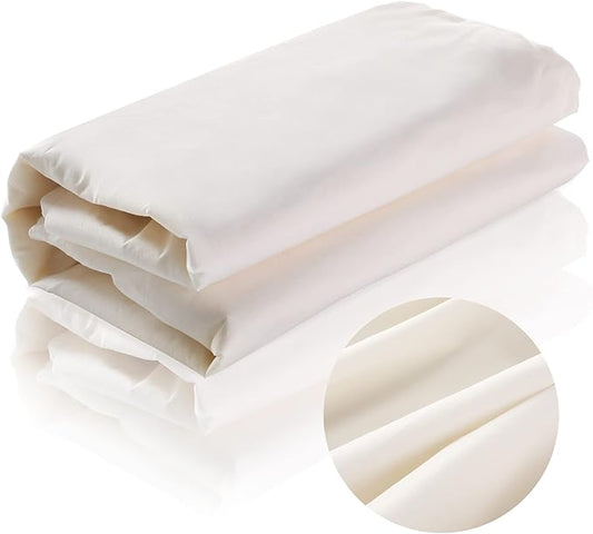 Remagr 63 Inch X 30 Yd Unbleached Fabric Cotton Polyester Blend Wide Polyester Cotton Linen Material Embroidery Muslin Quilting Fabric by Yard for Sewing Apparel Painting