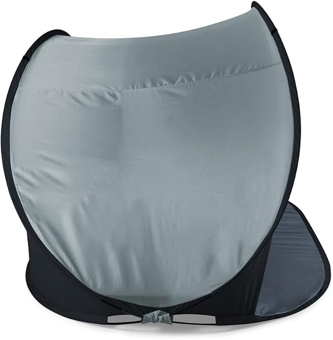 PICNIC TIME NCAA Georgia Tech Yellow Jackets Manta Portable Beach Tent, Pop Up Tent, Beach Sun Shelter Pop Up, (Gray with Black Accents)
