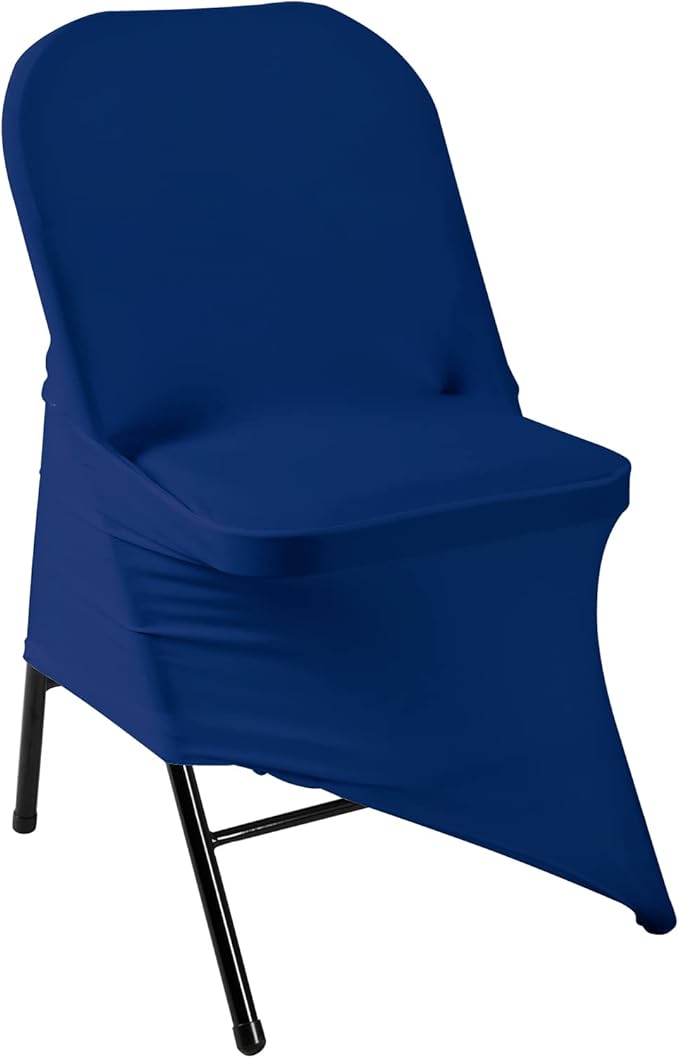 Spandex Chair Cover,25PCS,Living Room Folding Chair Covers,Removable Chair Covers Washable Protector Stretch Chair Cover for Party, Banquet,Wedding Event,Hotel(Classic Blue)