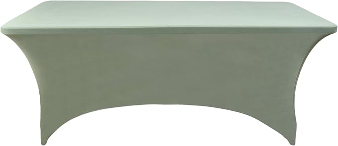 118 2-Pack 4ft Spandex Table Covers for Rectangular Folding Tables - Wrinkle Resistant Stretch Tight Table Cloths - Ultimate Fitted Table Protector for Parties, Banquet, and Wedding
