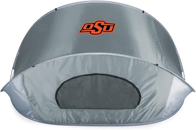 PICNIC TIME NCAA Georgia Tech Yellow Jackets Manta Portable Beach Tent, Pop Up Tent, Beach Sun Shelter Pop Up, (Gray with Black Accents)