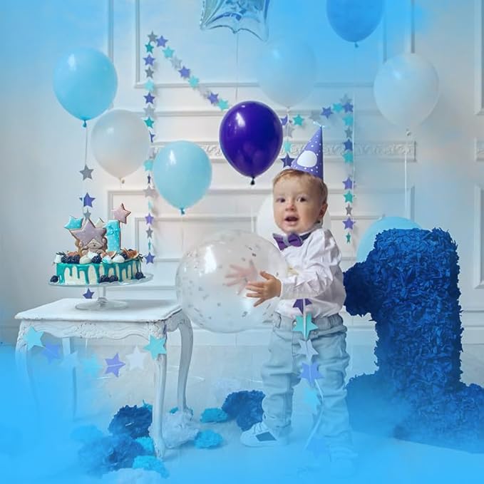 Gender Reval Powder Cannon Blue, DOUKEE Blue Powder Only Smoke Cannon Boy Gender Reveal Smoke Popper without Confetti for Gender Reveal, Baby Shower or Baby Boy Birthday Party, 2PK