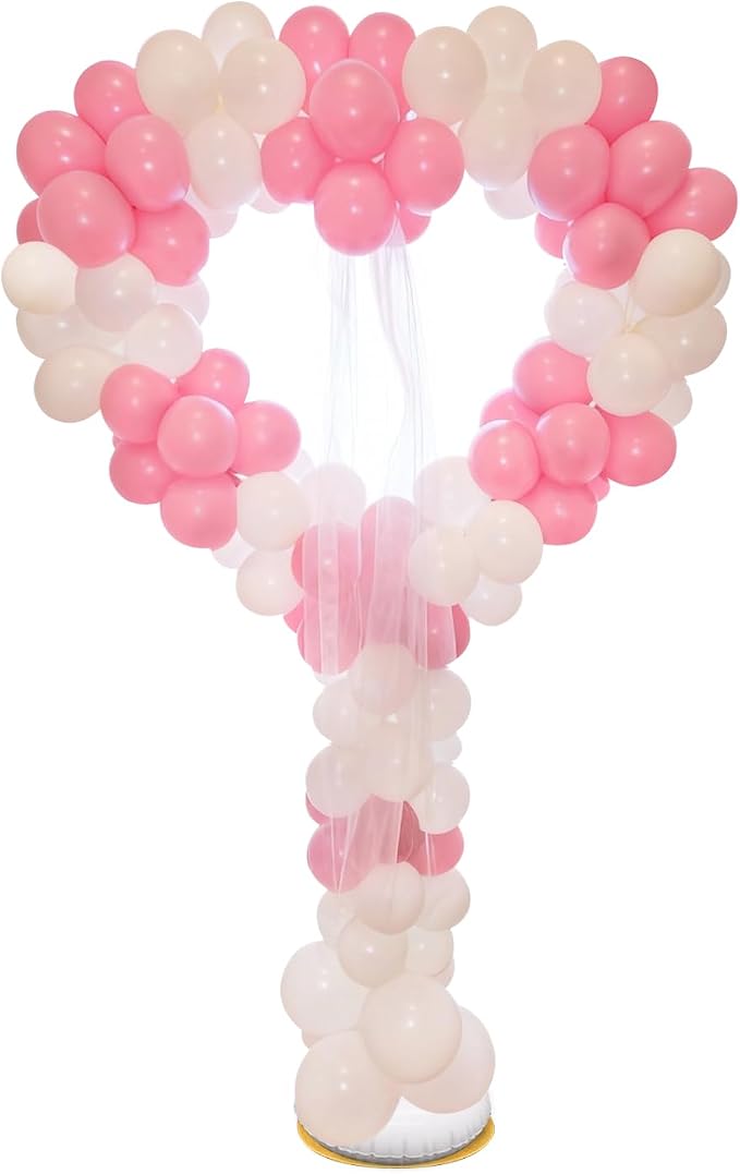 Adjustable Height Heart Arch Metal Heart Shaped Arch Stand for Proposal Wedding Arches for Ceremony Valentine's Day Baby Shower Birthday Party Decor