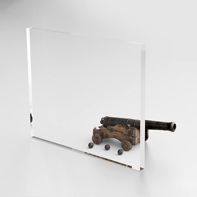 Fab Glass and Mirror Plastic PET 12"x12"x1/2" (12mm) Thick Acrylic Plexiglass Sheet with Protective Film, Light Weight for DIY Craft Projects, Picture Frame, Signs & Table Top, Clear (ACR12M12X12SQ)