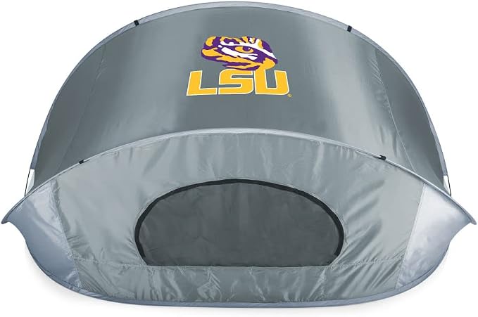 PICNIC TIME NCAA Georgia Tech Yellow Jackets Manta Portable Beach Tent, Pop Up Tent, Beach Sun Shelter Pop Up, (Gray with Black Accents)