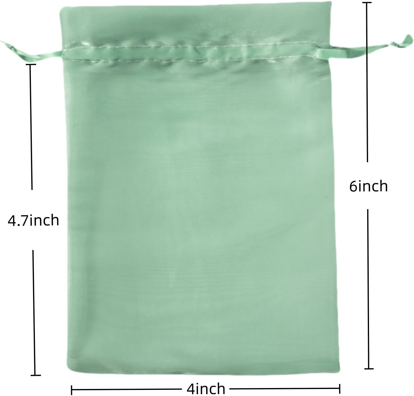 QIANF 20 Pcs Sage Green Small Organza Bags 4X6 inch for Wedding Favors with Drawstring, Mini Mesh Gift Bags Jewelry Pouch for Candy Bridal Shower Party Favor Baby Shower Christmas