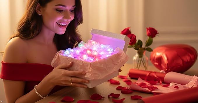 4Pcs Multi-Mode Light Up Scrunchies - Glow Hair Accessories for Women, Girls, Rave, Neon Party, Halloween & Christmas
