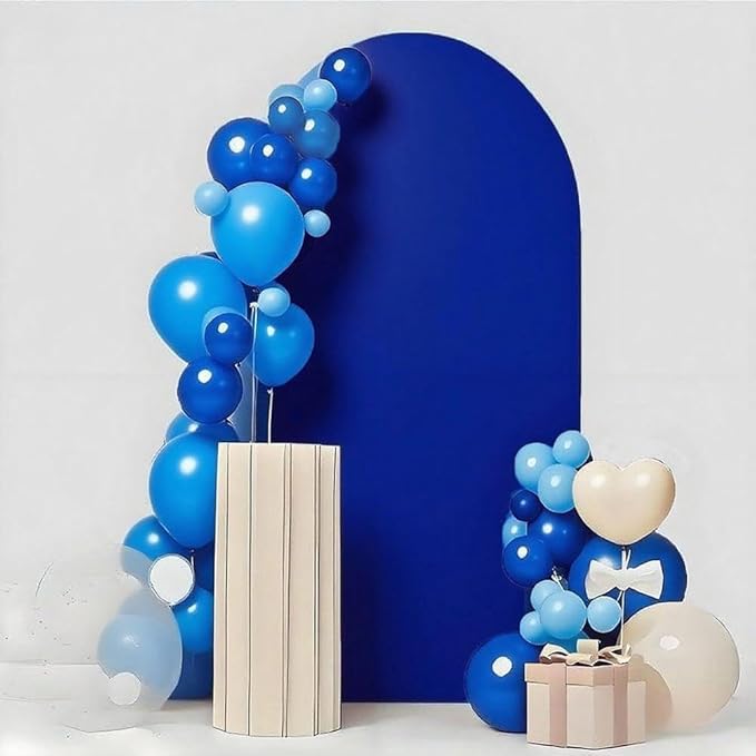 6.6 FT Royal Blue Spandex Arch Backdrop Cover for Wedding Party Celebration Proposal Birthday Decor