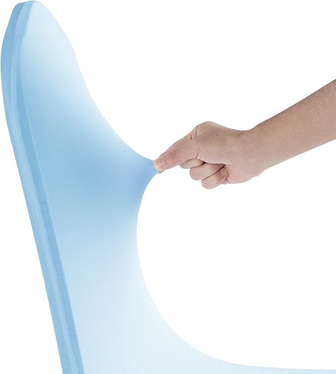 SuperO Waterproof Spandex Chair Cover 12PCS, Stretch Dining Chair Covers, Polyester Outdoor Chair Covers, Protector Stretch Chair Cover for Party Universal, Banquet, Wedding Event, Hotel(Blue Mist)
