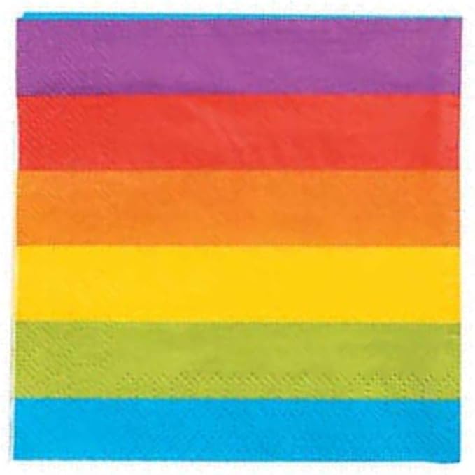 Charmed By Dragons Rainbow Party Supplies for 16 People: Dessert Plates and Napkins 32 Pieces (16 Dessert Sets)