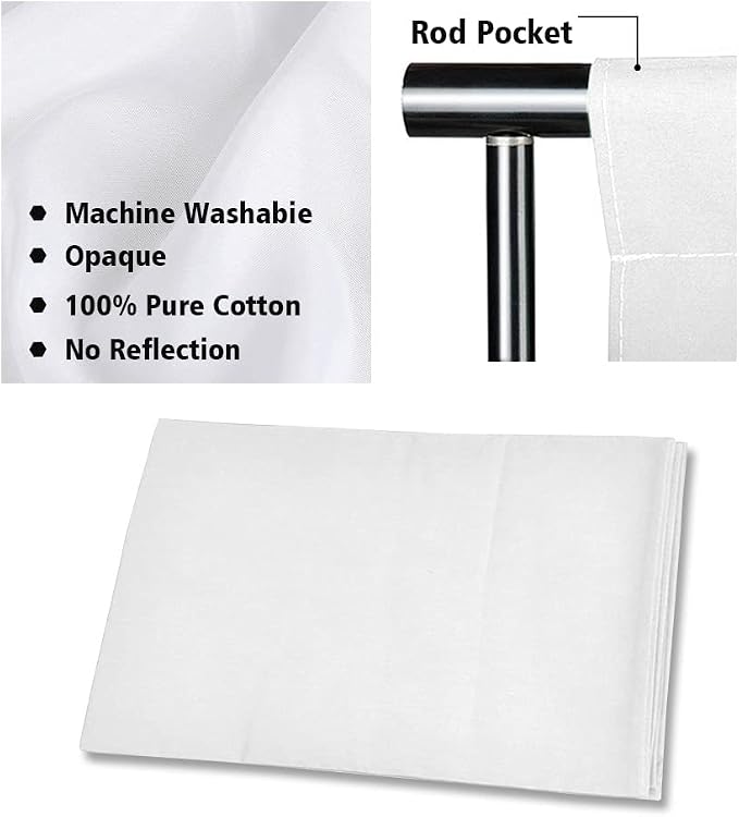 SLOW DOLPHIN Photo Video Studio 10 x12ft 100% Cotton White Muslin Backdrop with 10 x 10ft Stand Photography Background Support System Kit Clamp, Clips,Carry Bag
