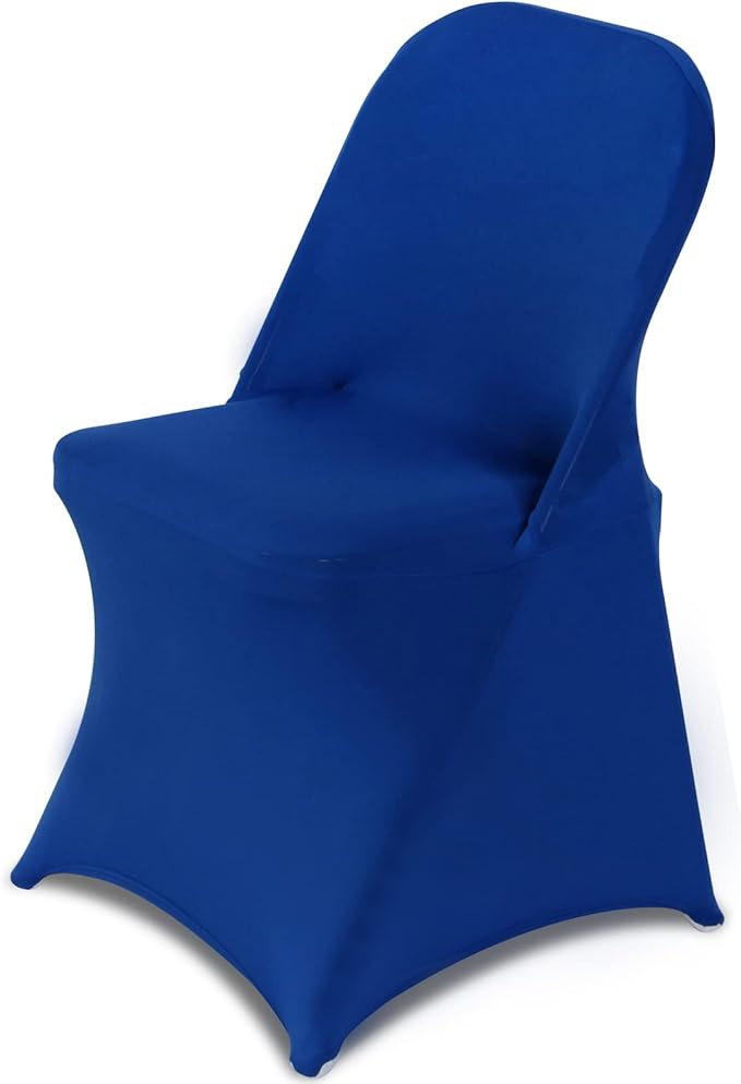 HAINARverS Stretch Spandex Folding Chair Covers 30PCS Universal Fitted Chair Cover Protector for Wedding,Party, Banquet, Holidays, Celebration, Decoration(Royal Blue, 30 PCS)