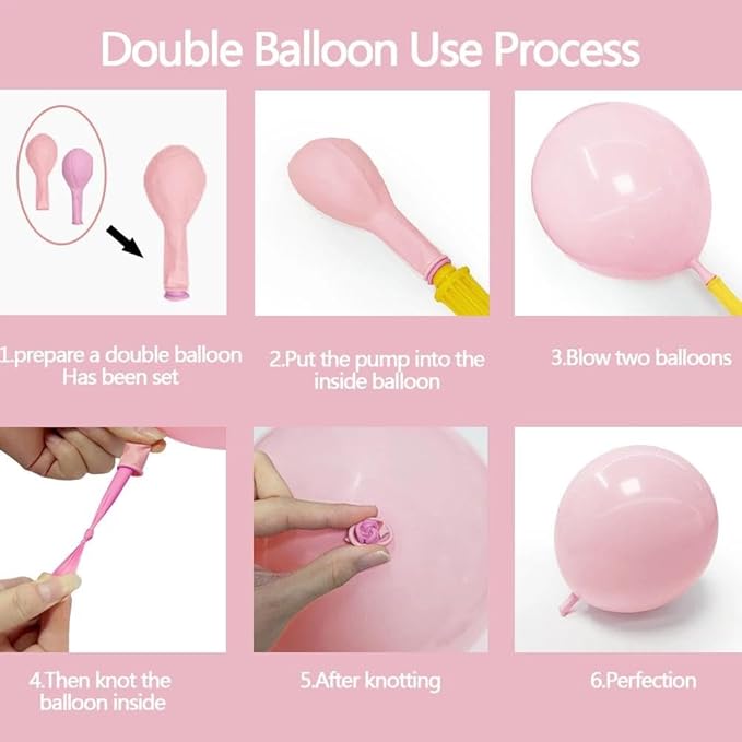 Pastel Pink Purple Balloon Arch Double Stuffed, Light Pink Lavender Lilac Ivory Balloon Garland Kit with Bobo Latex for Baby Shower Bridal Wedding Princess Birthday Mothers Day Party Decoration
