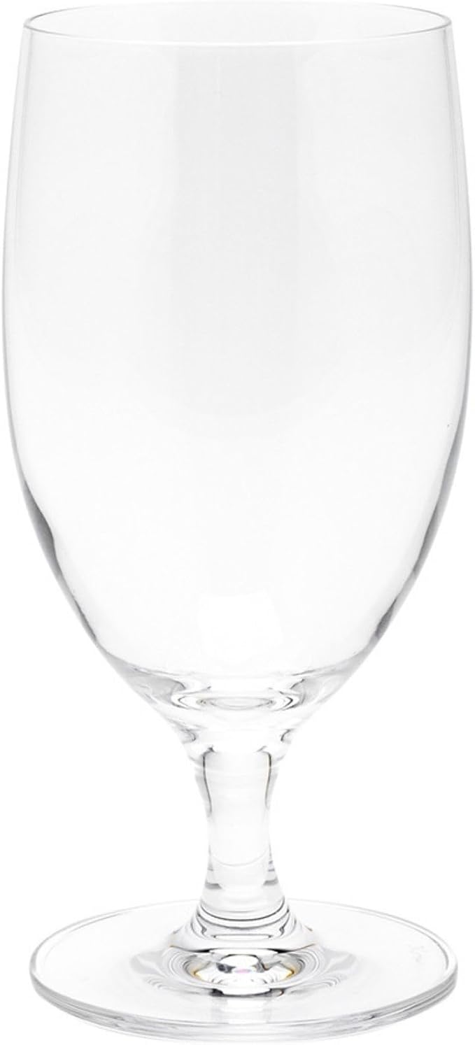 Restaurantware Voglia Nude 14 Ounce Water Goblets Set Of 6 Crystal Goblet Glasses - Laser-Cut Rim Fine-Blown Crystal Water Glasses For Weddings Anniversaries And Special Events Dishwasher-Safe