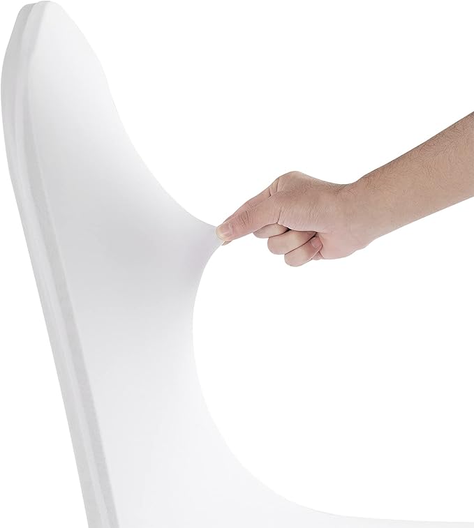 SuperO Waterproof Spandex Chair Cover 12PCS, Stretch Dining Chair Covers, Polyester Outdoor Chair Covers, Protector Stretch Chair Cover for Party Universal, Banquet, Wedding Event, Hotel(White)