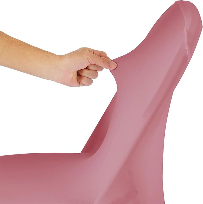 Spandex Chair Cover,12PCS,Living Room Folding Chair Covers,Removable Chair Covers Washable Protector Stretch Chair Cover for Party, Banquet,Wedding Event,Hotel(Dusty Pink)