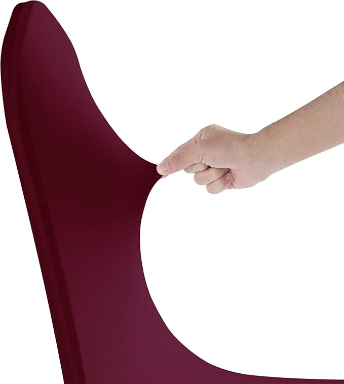 SuperO Waterproof Spandex Chair Cover 25PCS, Stretch Dining Chair Covers, Polyester Outdoor Chair Covers, Protector Stretch Chair Cover for Party Universal, Banquet, Wedding Event, Hotel(Burgundy)