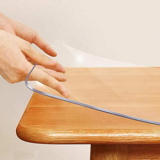 1.5mm Thick 16x20 Inch Clear Table Pad Desk Mats Crystal PVC Talbecloths Desk Protector Clear Table Cover Protector for Office Computer Writing Desk End Table Side Table Night Stand Dresser Waterproof