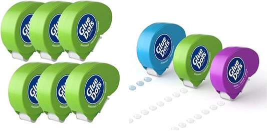 Glue Dots Dot N' Go Dispenser Pack with Removable and Permanent Double-Sided Adhesive Craft Dots