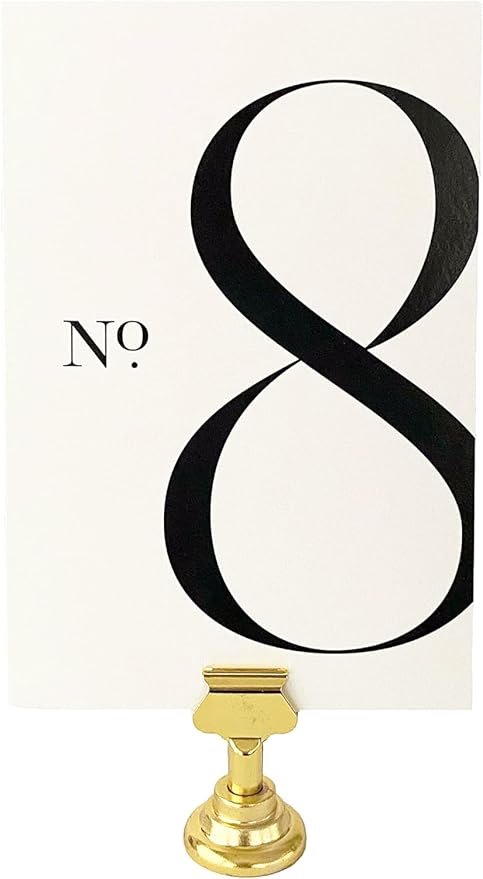 Weekend Paper Co.™ Modern Wedding Table Numbers, Single Sided 4x6 Modern Design, Black Matte Ink, Numbers 1-25 plus 4 BONUS signs for Your Wedding, Reception, Anniversary, Birthday Party or Any Celebration!